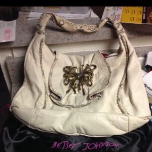 Only used 1 time Betsey Johnson white leather
