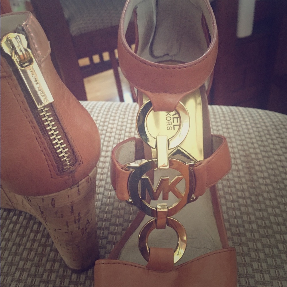 Size 7 Michael Kors wedge heels,