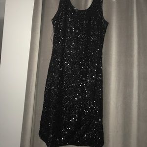 Sequin black boutique dress