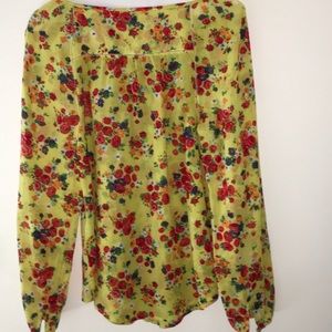 Anthropologie floral print blouse