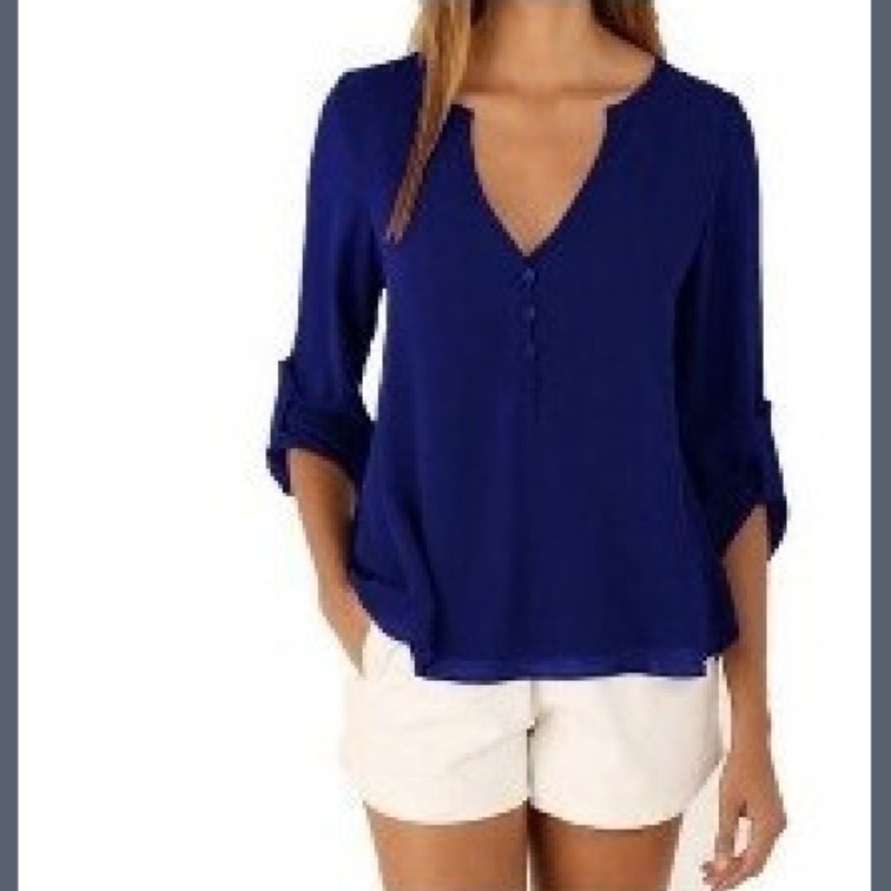 BLUE 💧 Button back blouse 💧