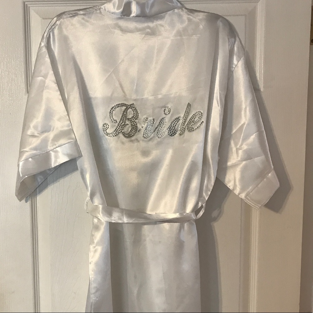 White Bride silky robe