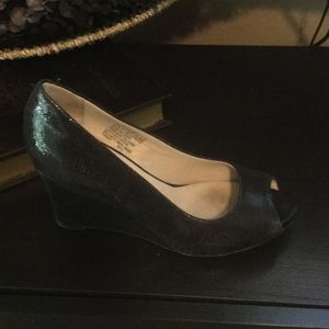 Rock port patent leather wedge