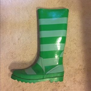 J. Crew striped rain boots