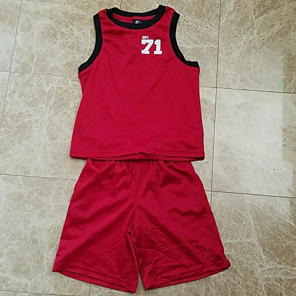 BOYS S / M 6-8 STARTER OUTFIT SHORTS TANK