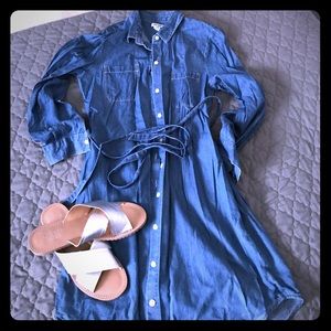 Denim shirt dress