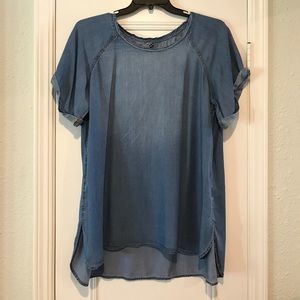 Chambray Tunic Top