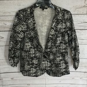 Black and white blazer