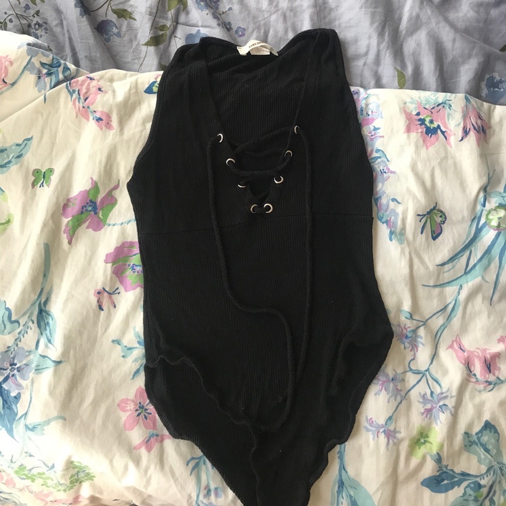 Lace up body suit