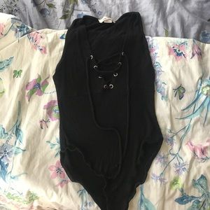 Lace up body suit