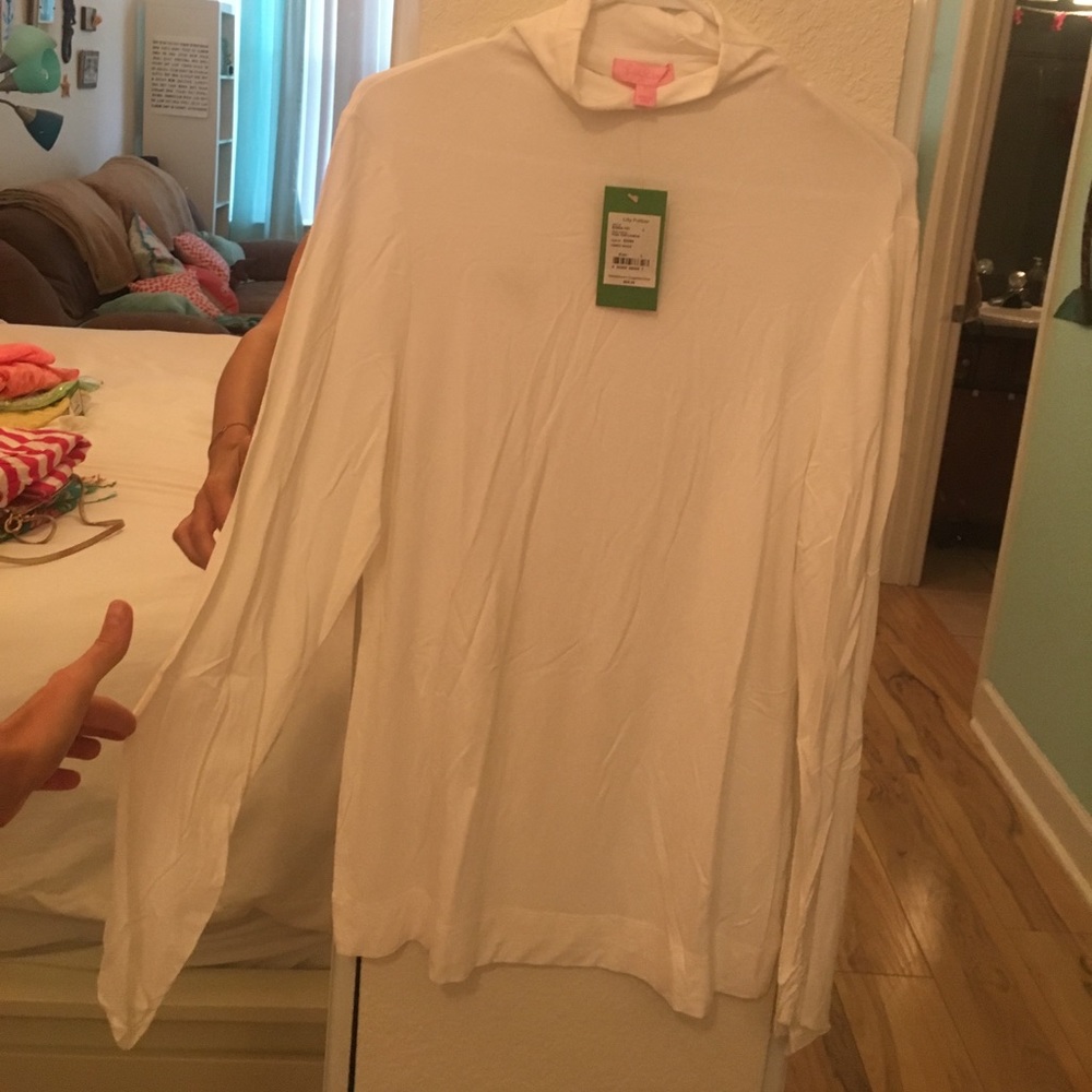 Lilly Pulitzer Tess Turtleneck Rayon White