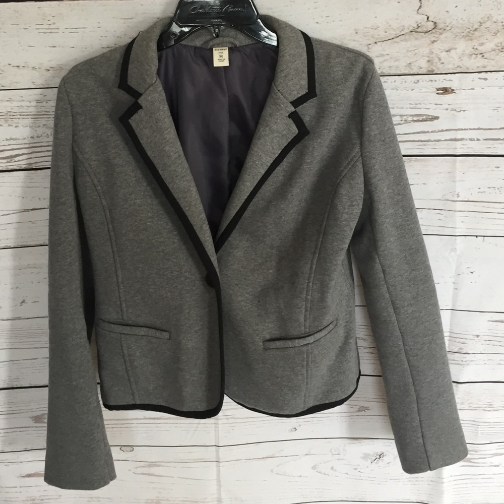 Grey and black blazer