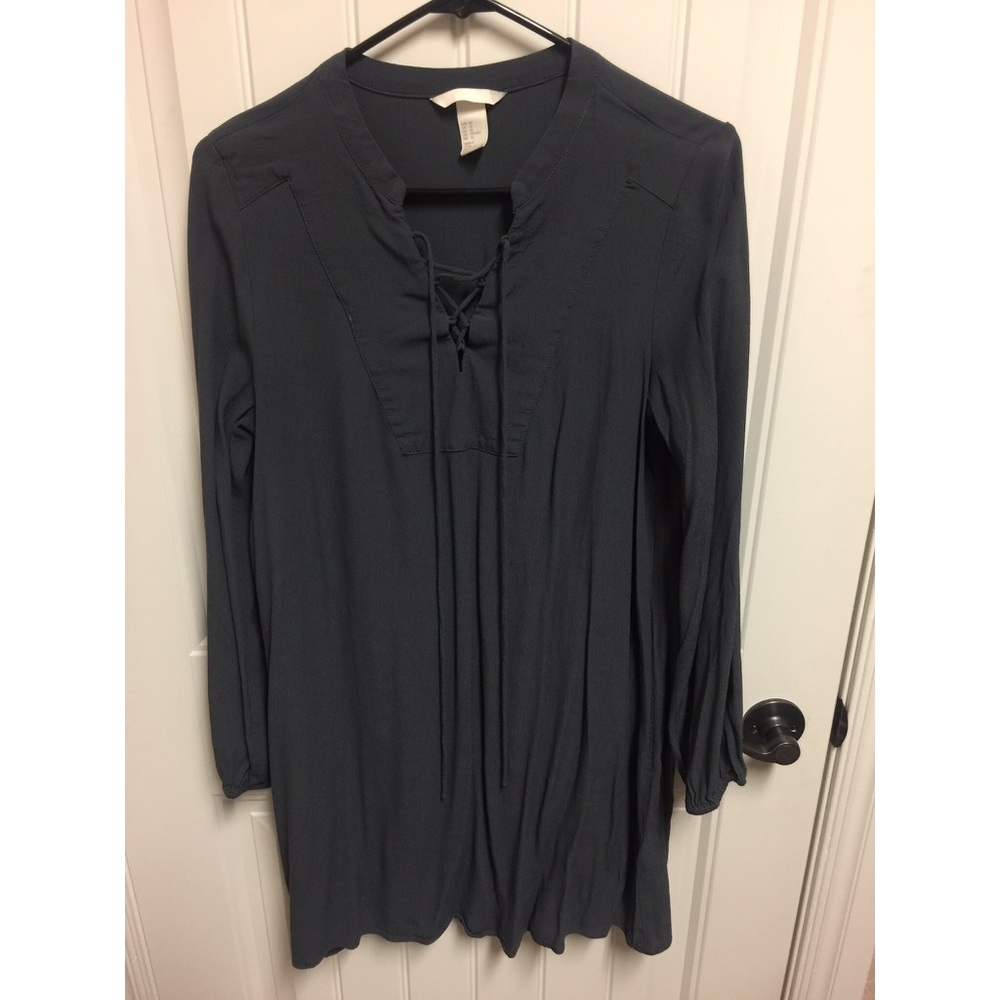 Dark Grey H&M Long Sleeve Tunic Size 10