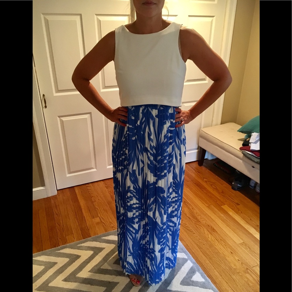 Donna Morgan - Maxi with Crop top Chiffon Skirt