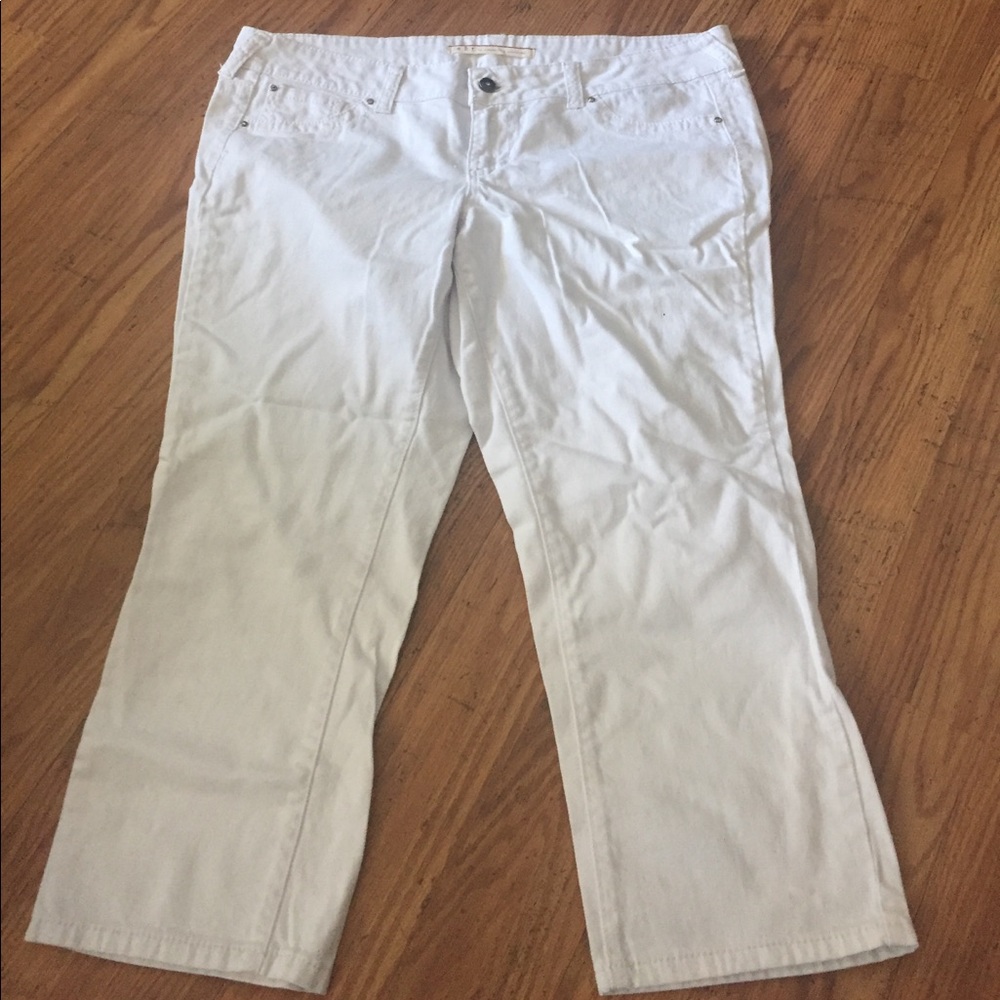 White cropped Jeans