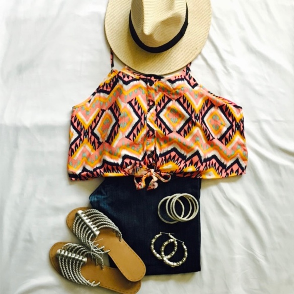 Tribal Crop Top NWT