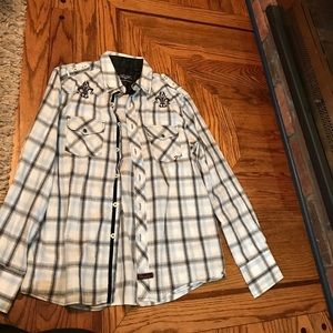Long sleeve collared dress down shirt
