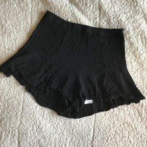 Black Flared Shorts