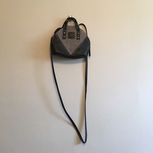 BARE Leather and Wool Crossbody