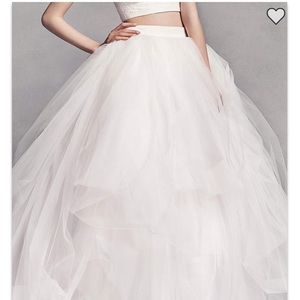 White by Vera Wang tule wedding skirt
