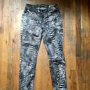 Rag and Bone lizard abstract jeans