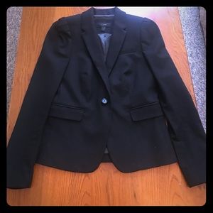 J Crew puffy sleeve blazer (black) stretch cotton