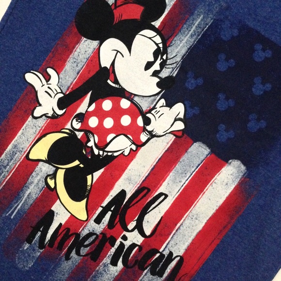 💙Disney Store Minnie Mouse Americana Flag Tee M - Picture 3 of 6