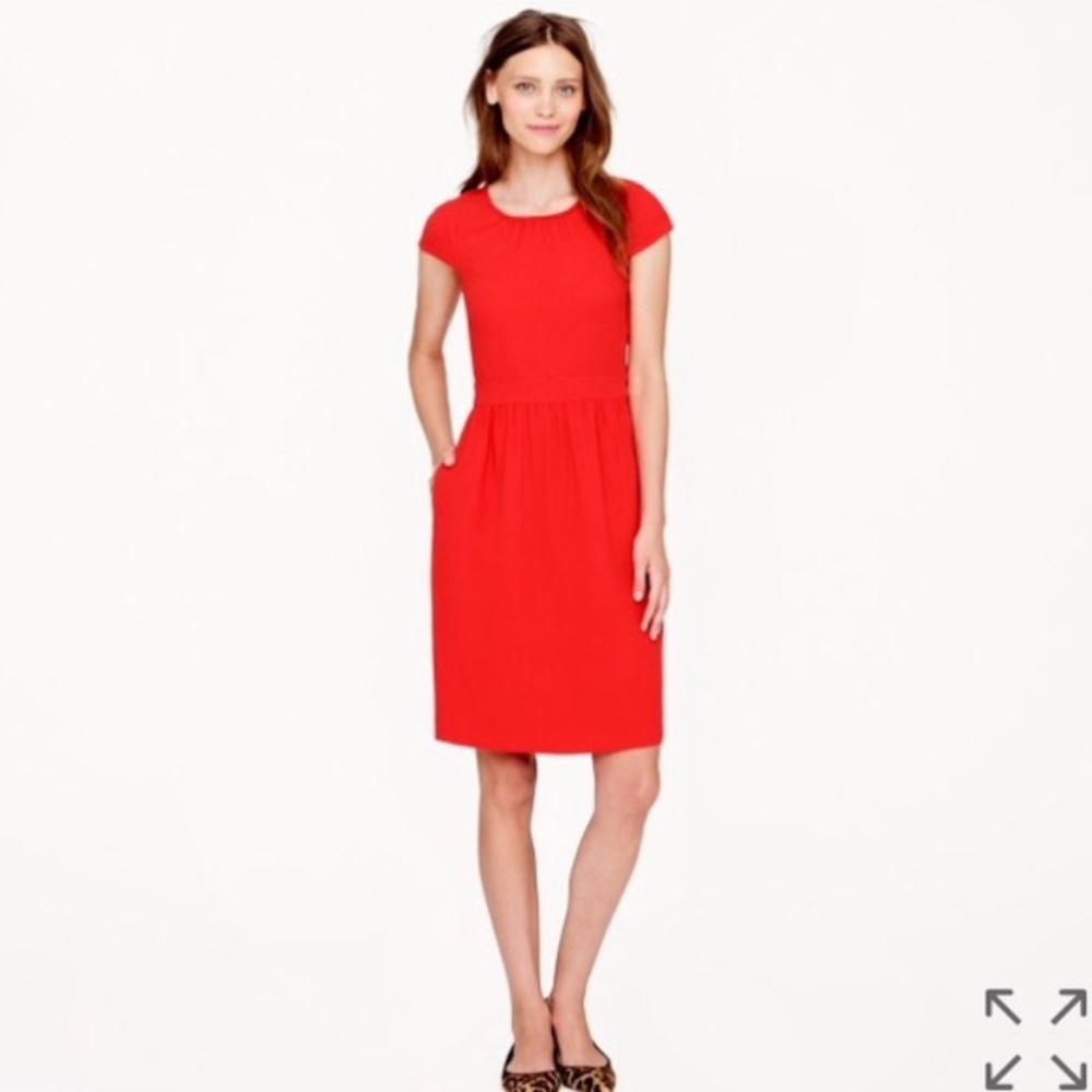 Jcrew Cap Sleeve crepe dress size 6