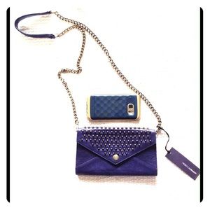 NWT Rebecca Minkoff studded cross body/clutch