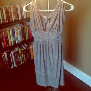 Halter top grey and white dress
