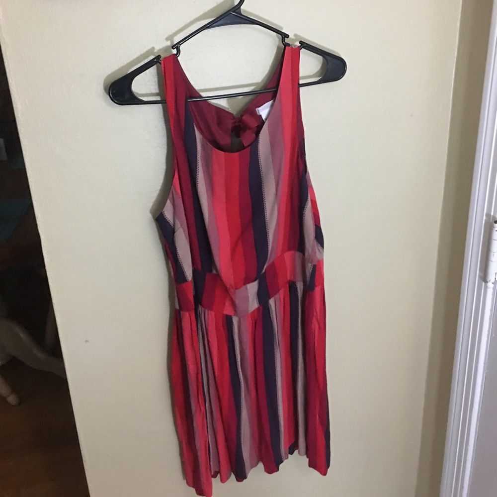 Striped Anthropologie dress with bows on back