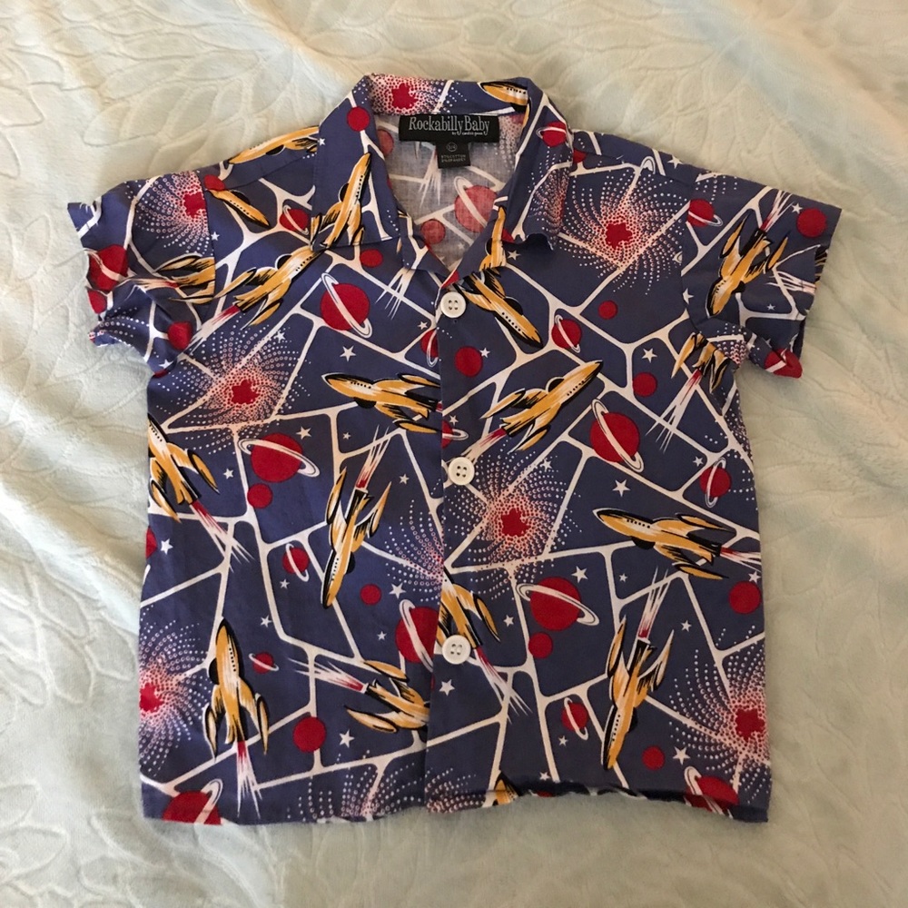 Boys short sleeve camp shirt