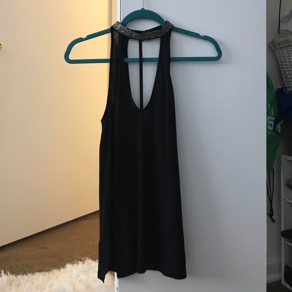Express black party top