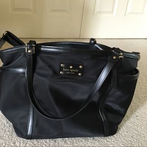 This Kate Spade black nylon diaper bag.