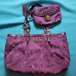 Deep purple Coach purse