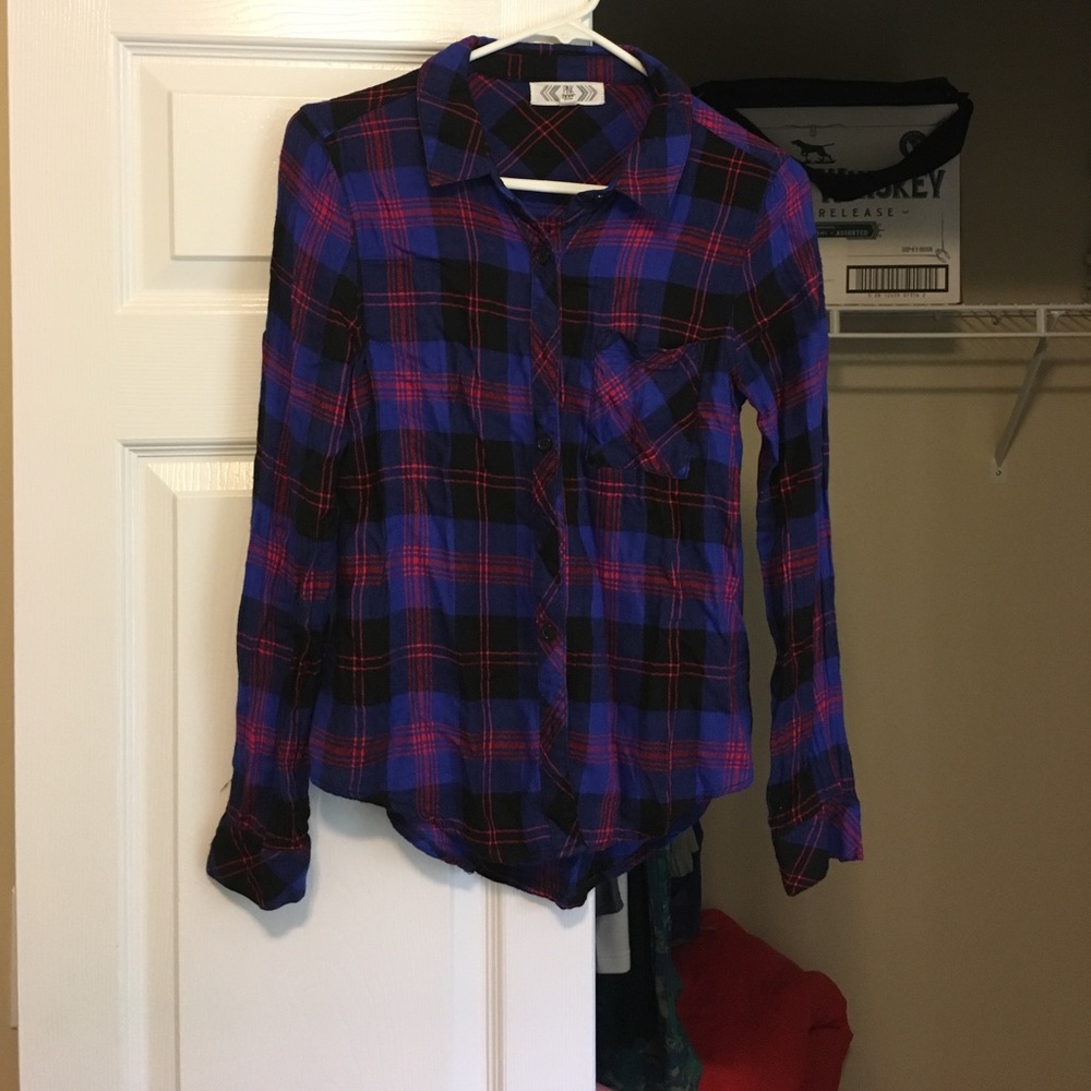 Plaid button down shirt