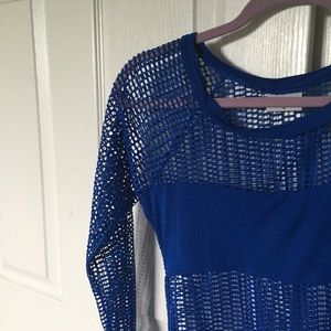 LA Hearts Blue See Through Top