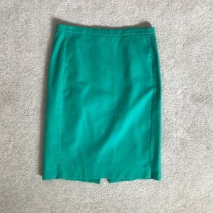 Emerald Green J Crew Pencil Skirt