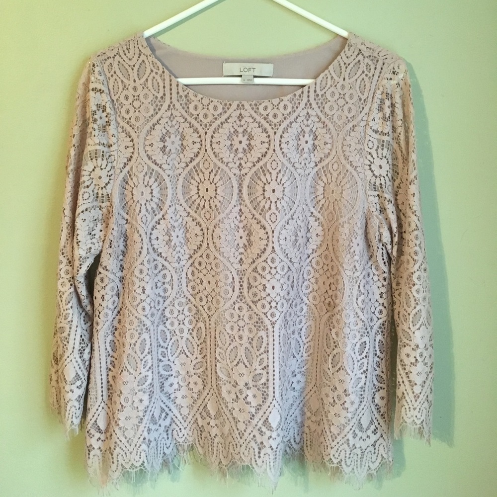 Loft Long sleeve lace top