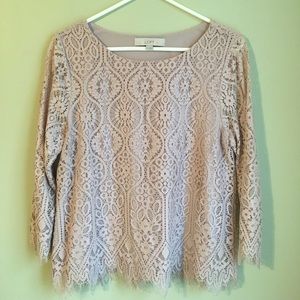 Loft Long sleeve lace top