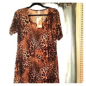 Honey & Lace Auburn Dress Animal Print size L