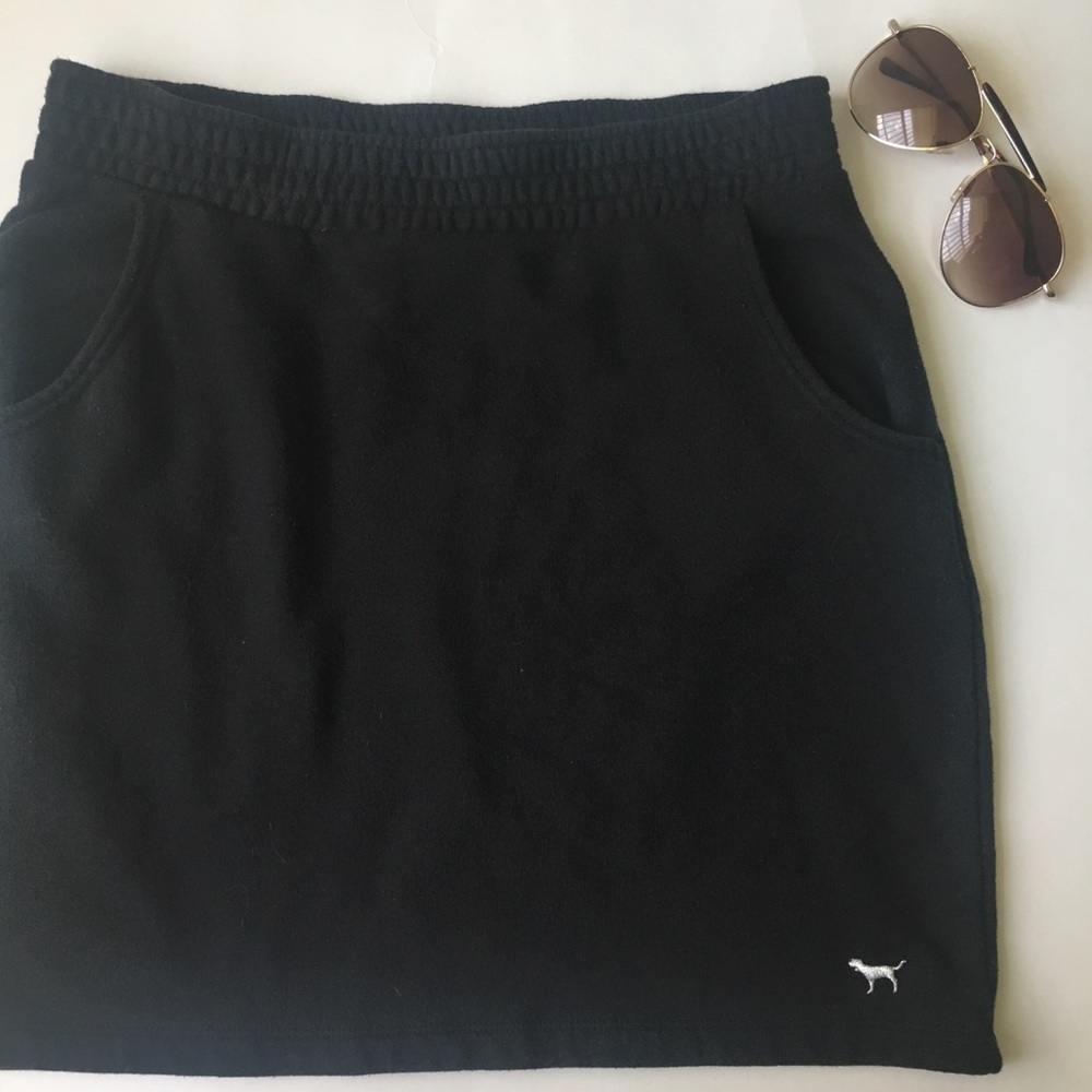 PINK Black Mini Skirt