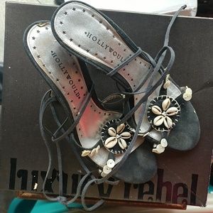 HOLLYWOULD lace up sandals