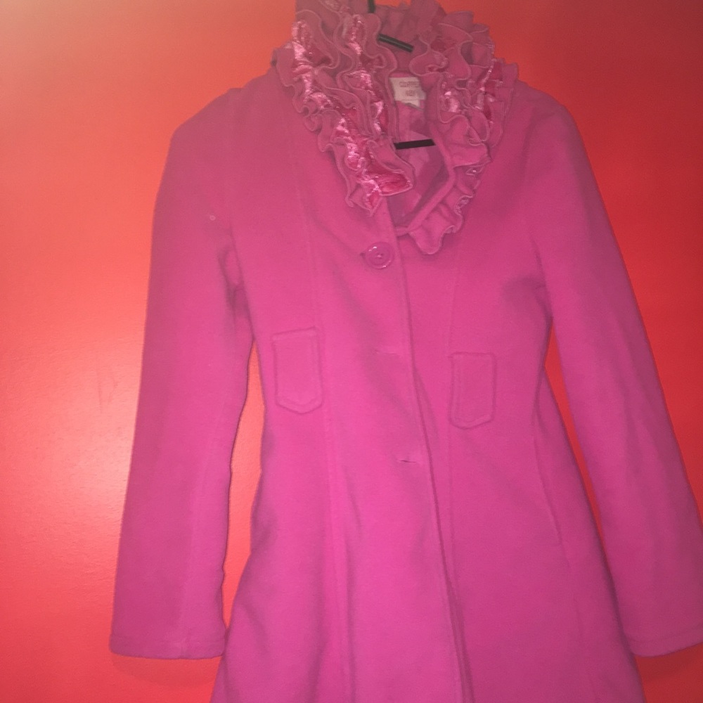 Pink Ruffle Coat - Picture 2 of 2