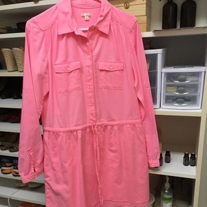 Sassy hot pink Gap shirt dress