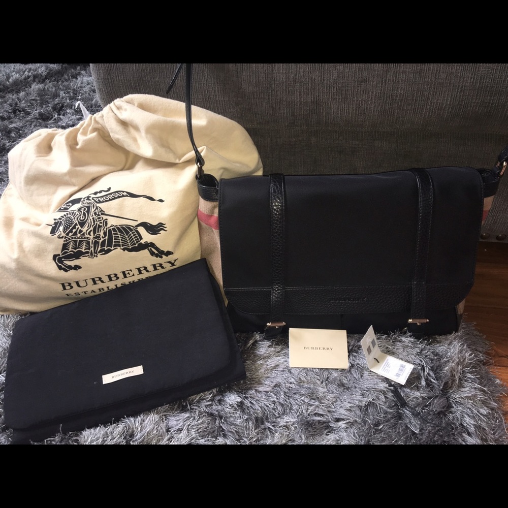Authentic Burberry diaper messenger bag