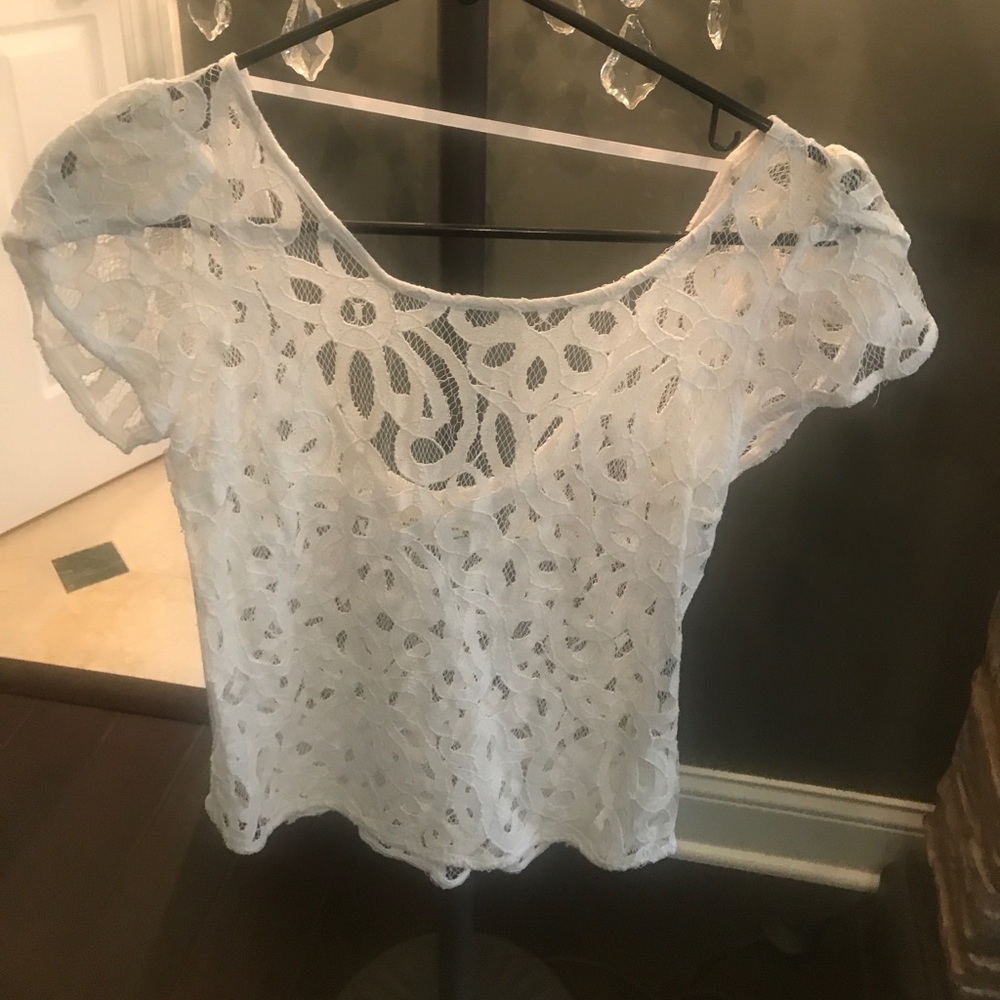 White lace top