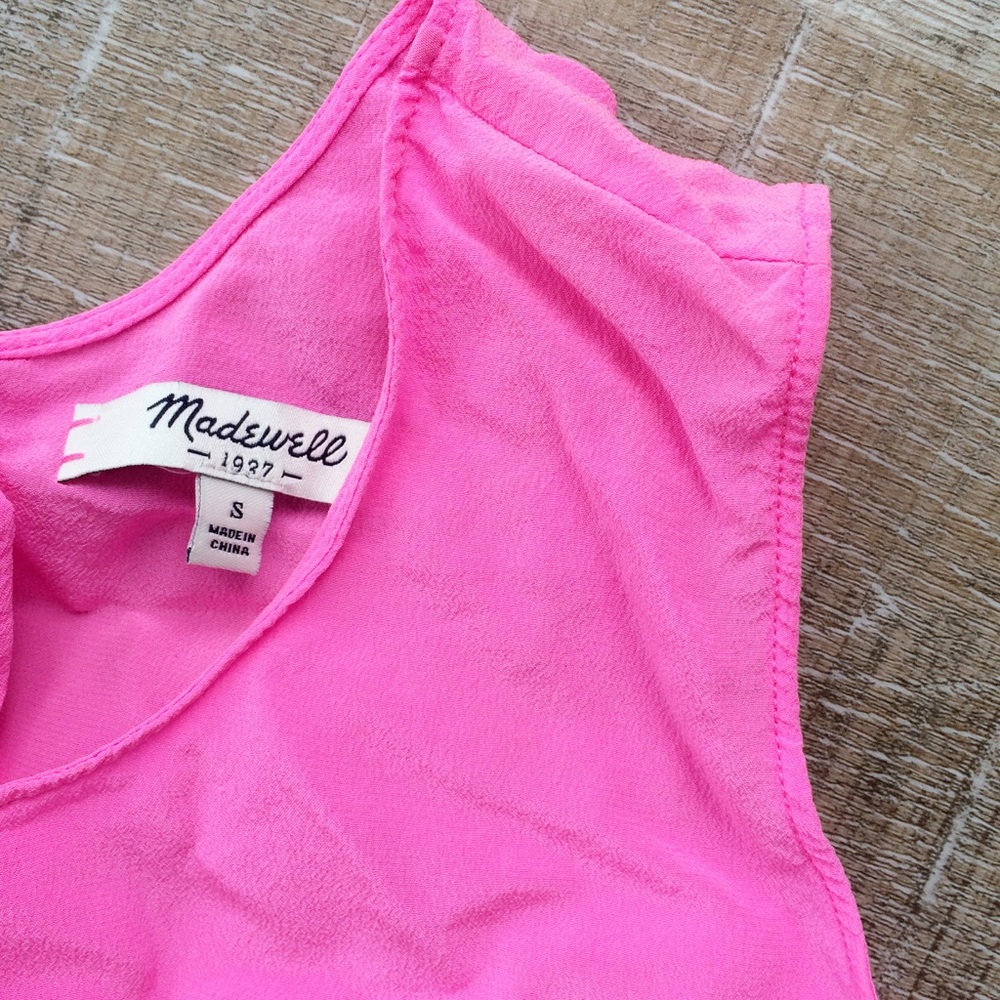 Madewell silk bow-back tank top