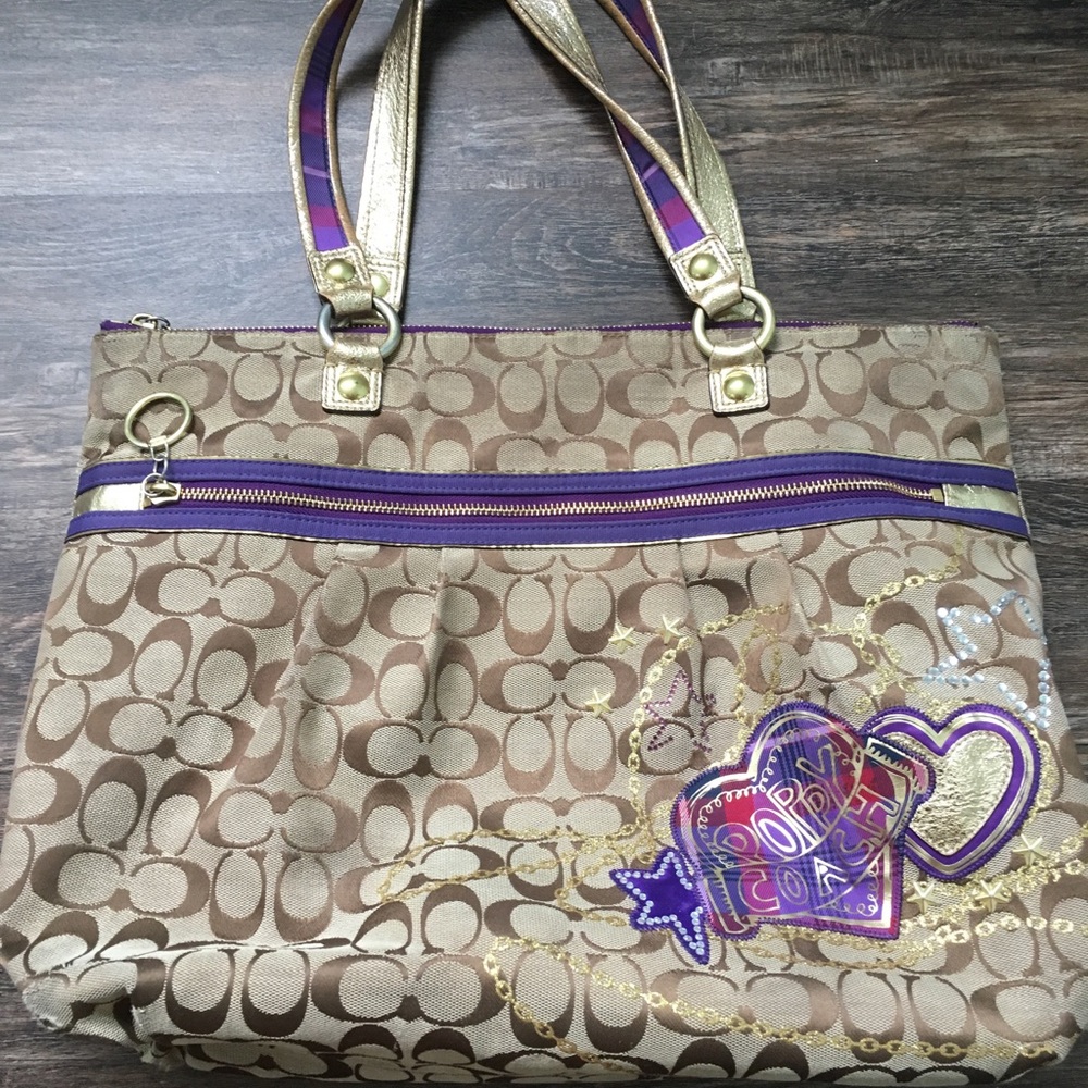 Coach poppy tote bag