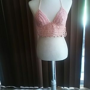 Hand crocheted bikini tops